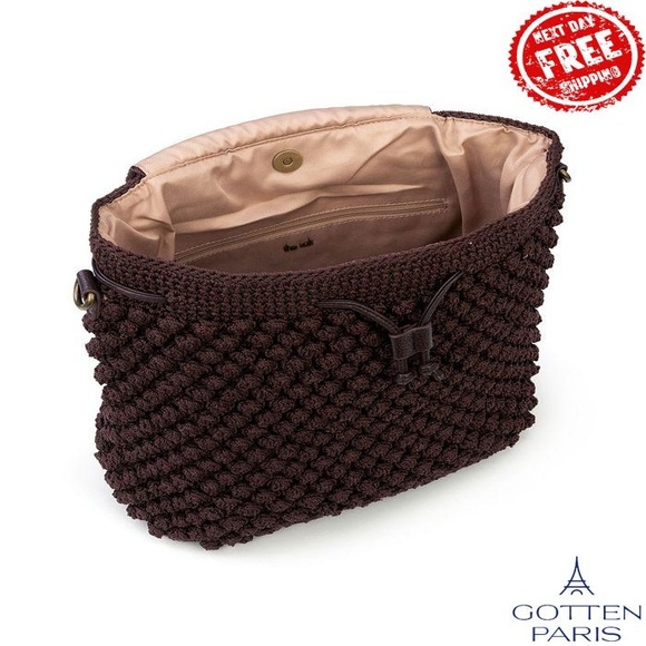 Women's Sayulita Crochet Backpack Brown Women's Bag - Picture 4 of 6